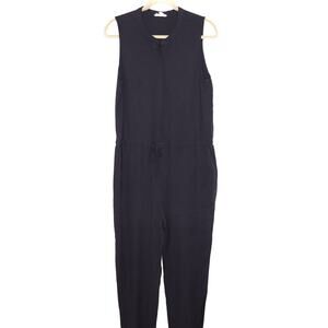 SPLENDID Brook Sleeveless Jumpsuit Elastic Waist Tencel Blend in Black Women's M
